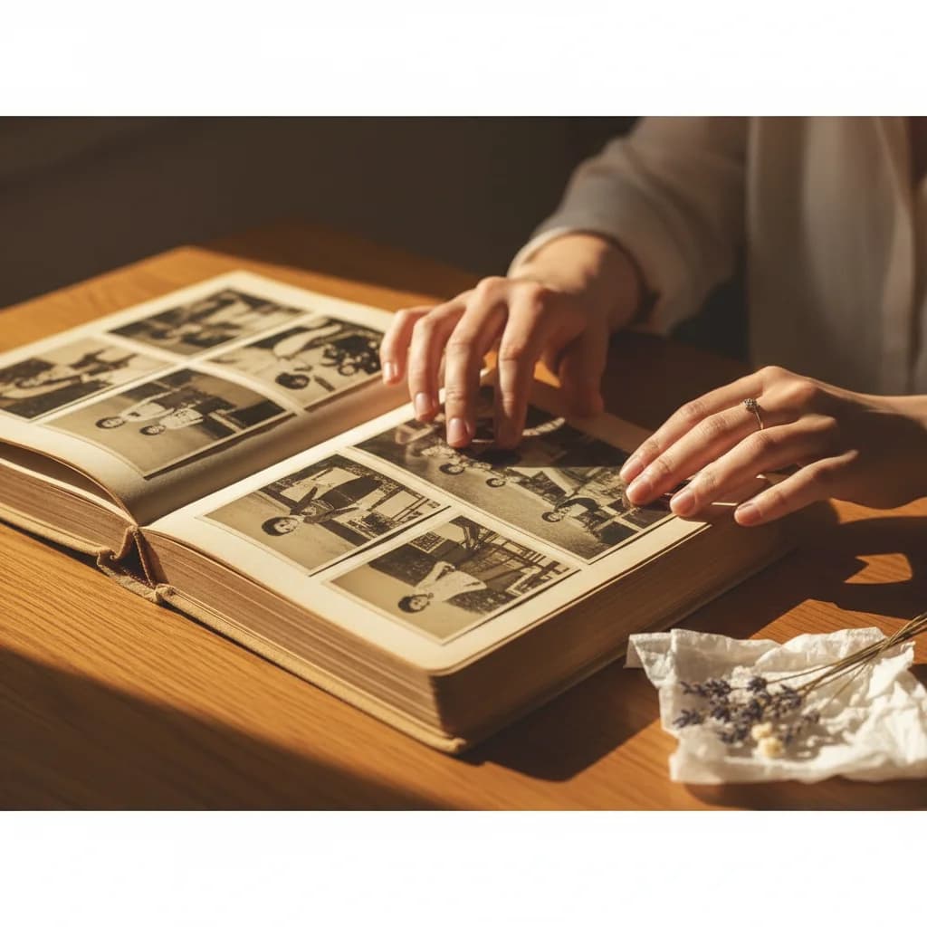 Álbum familiar vintage - Preservando memorias preciosas