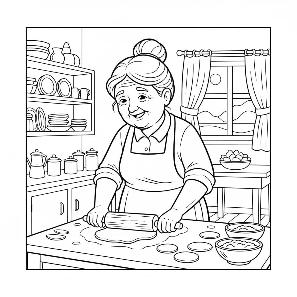 Abuela cocinando